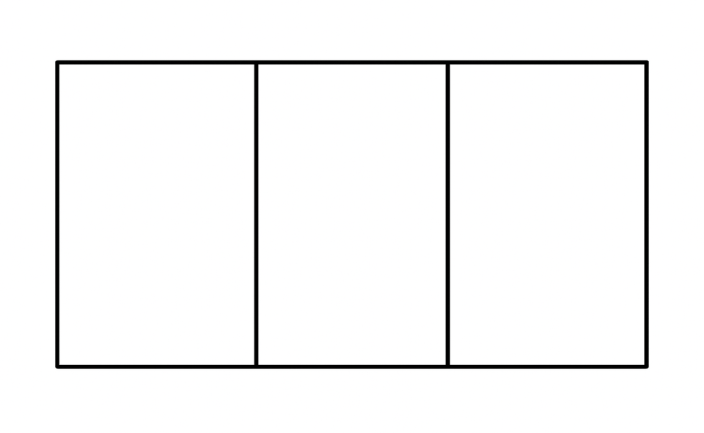 Un ecosistema dividido en tres partes, donde una de las partes tiene una situación especial.